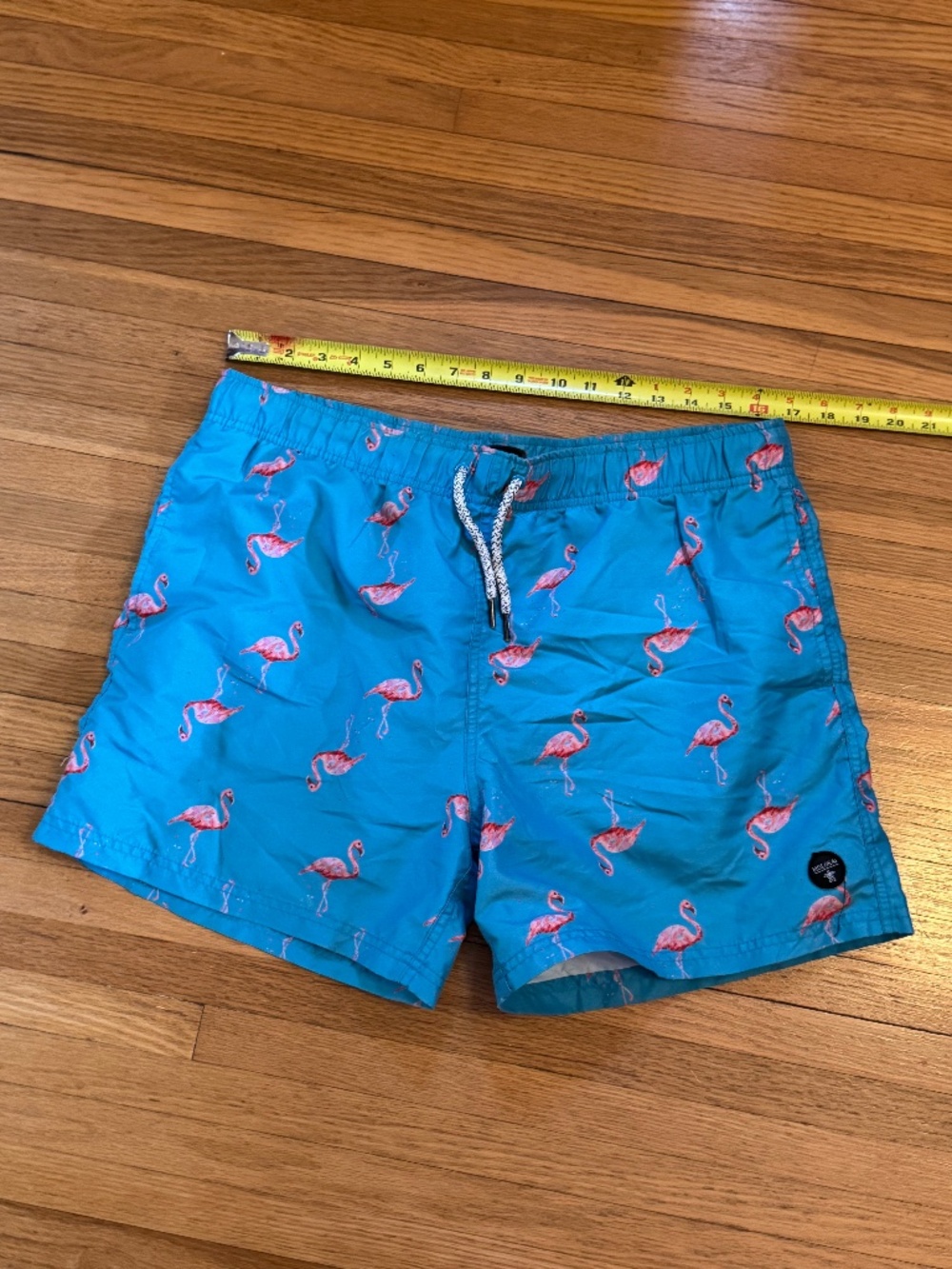 Molokai Surf Co Mens Swim Trunks Size Large Flamingos